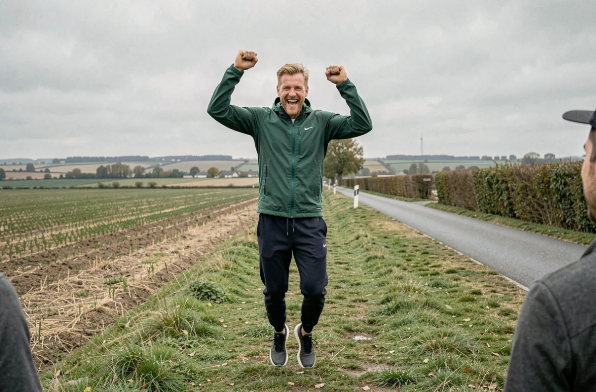 Florian, coach sportif du secteur Loire-Authion, animant un cours collectif en plein air dans la campagne angevine