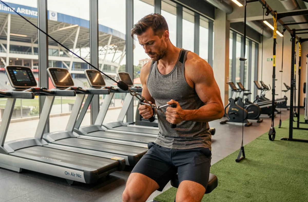 Salle de sport On Air Nice Arenas avec zone de cross-training et équipements haut de gamme près du stade Allianz Riviera